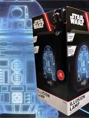 Star Wars R2-D2 3D Illusion Lamp LED Disney Night Light New In Box
